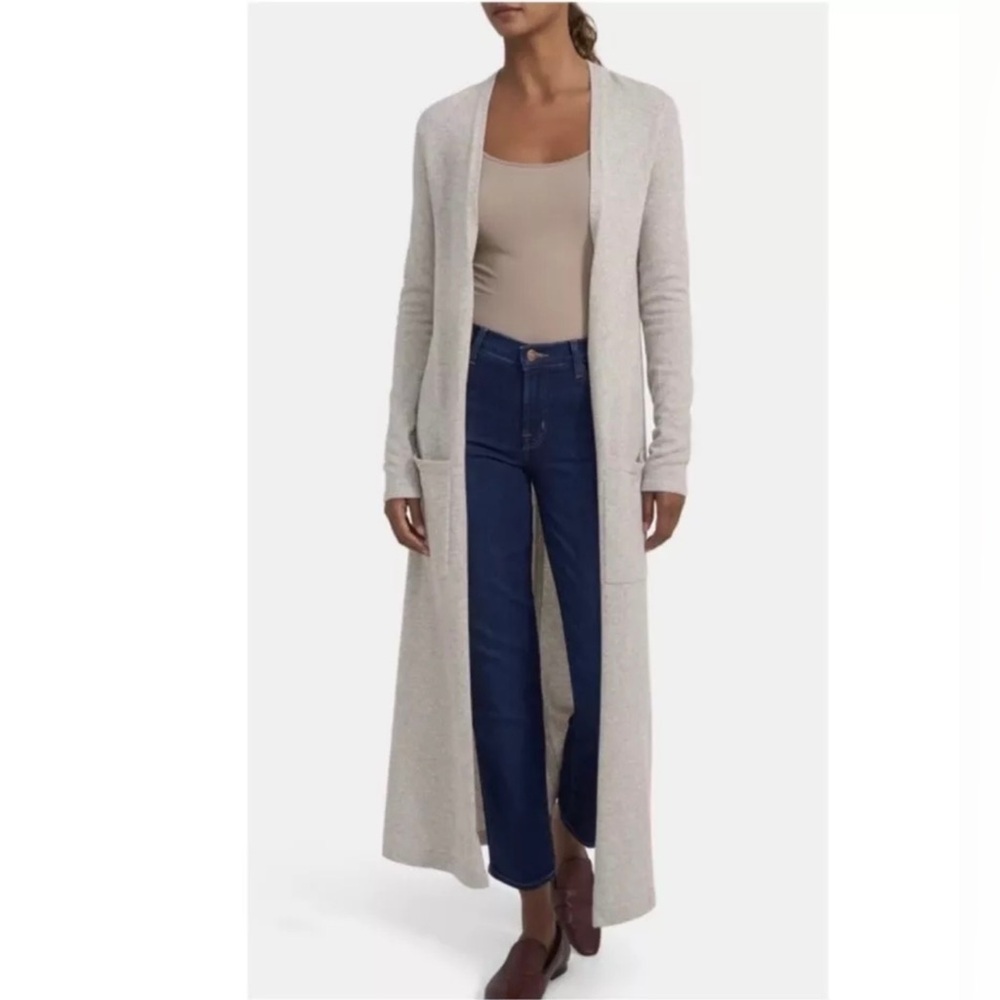 Theory Beige Long Cardigan - Size S - Picture 2 of 9